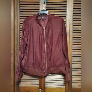 a.n.a Target Jacket Bomber Velour Velvet Maroon XXL